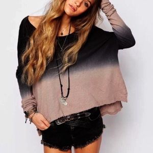 Free people long sleeve ombré shirt
